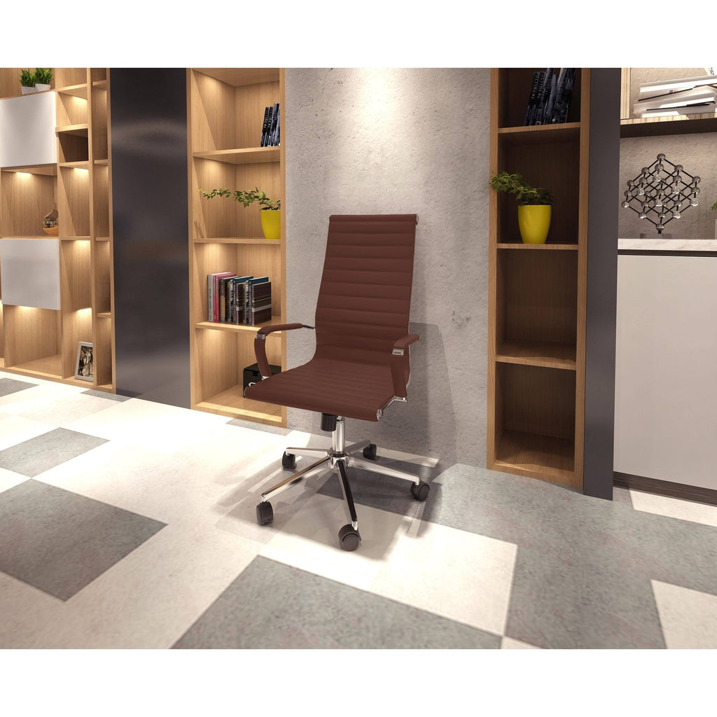 White Ergonomic High Back PU Leather Swivel Office Chair U19858