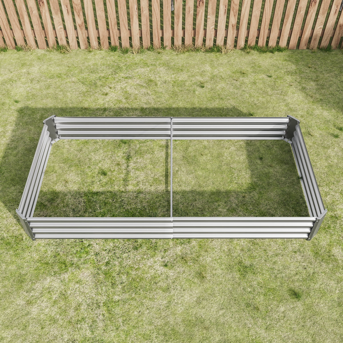 Metal Raised Garden Bed Outdoor for Vegetables Flowers Herb U36090