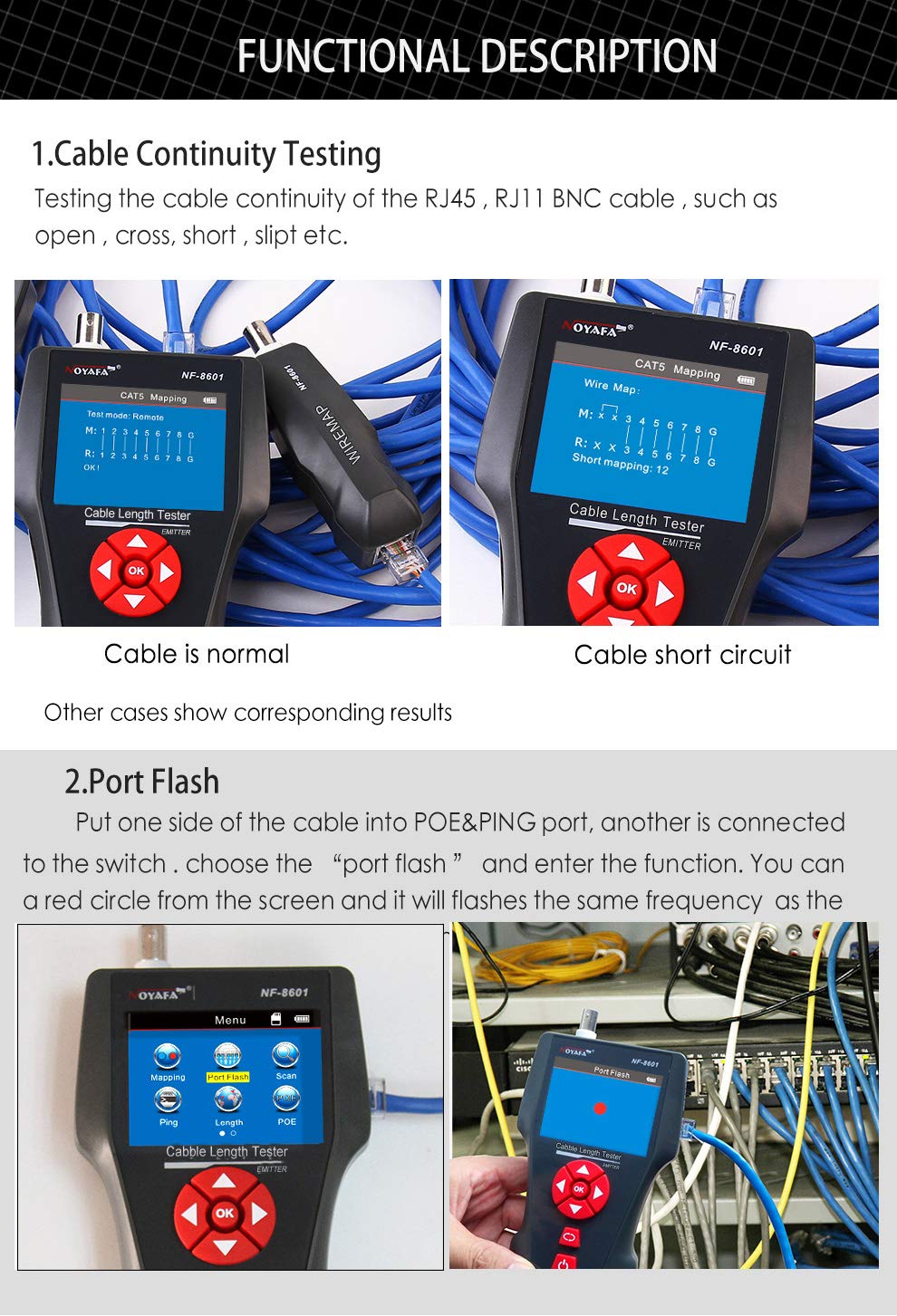 Multi-Functional Network Cable Tester Z763