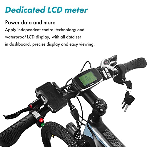 29inch Fat Tire Electric Mountain Bike with 500w 48v Removable Battery B9817