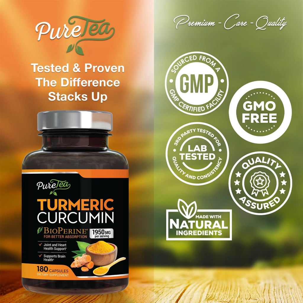 180 Capsules Turmeric Curcumin Supplement V2266