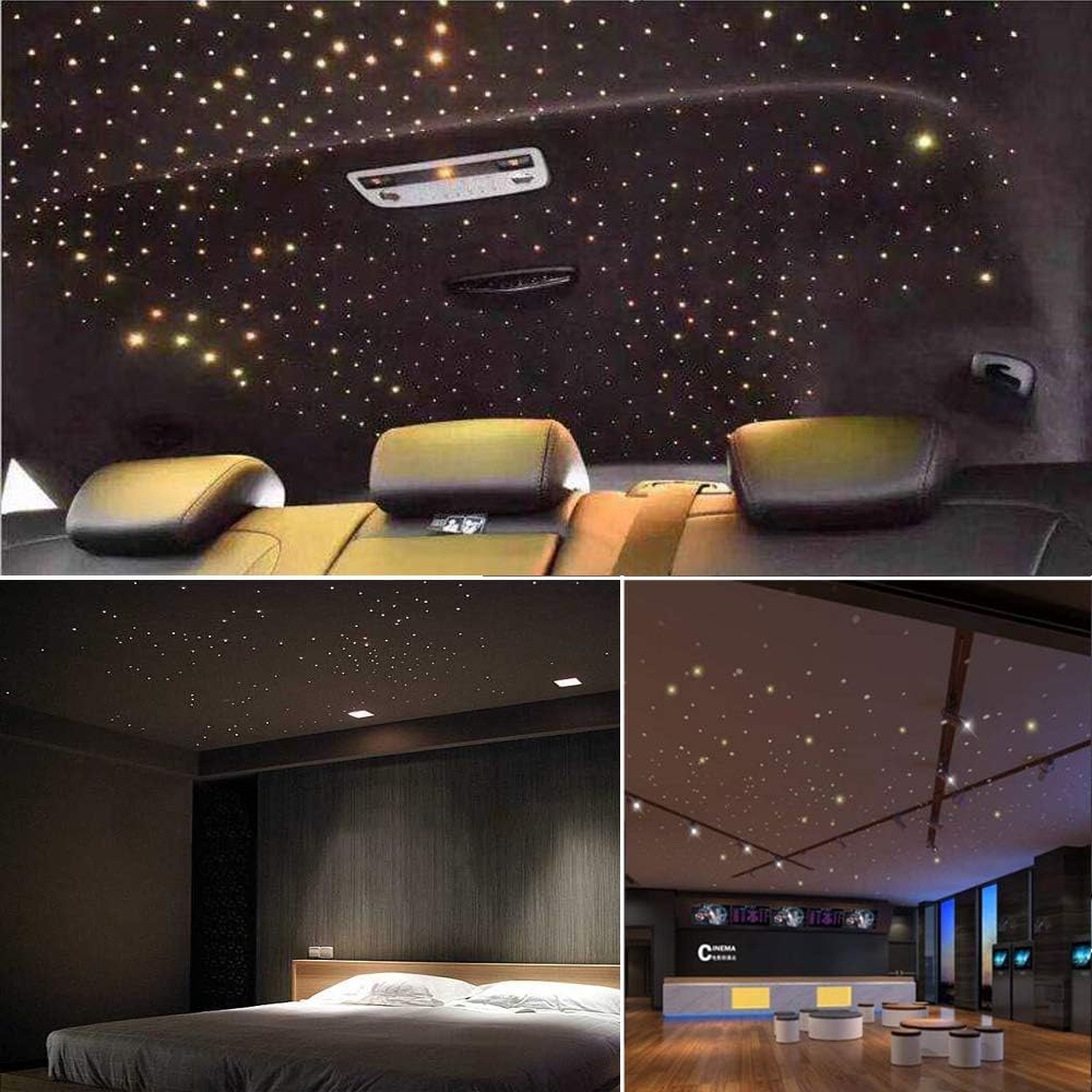 16W Fiber Optic Star Ceiling Light Kit with 28key RF Remote, 335pcs Mixed Fiber Cable 13.1ft L722