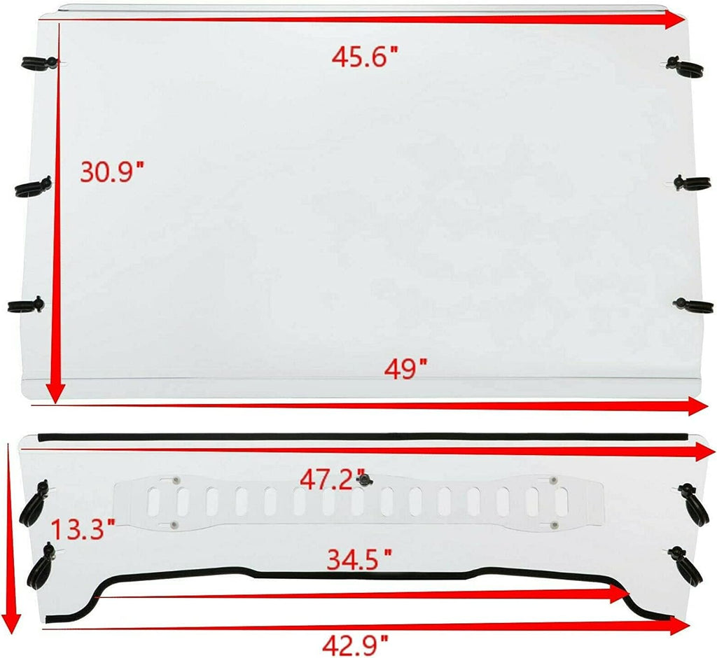 Front Windshield & Roof Canopy for John Deere Gator TS/TX/TE P8779
