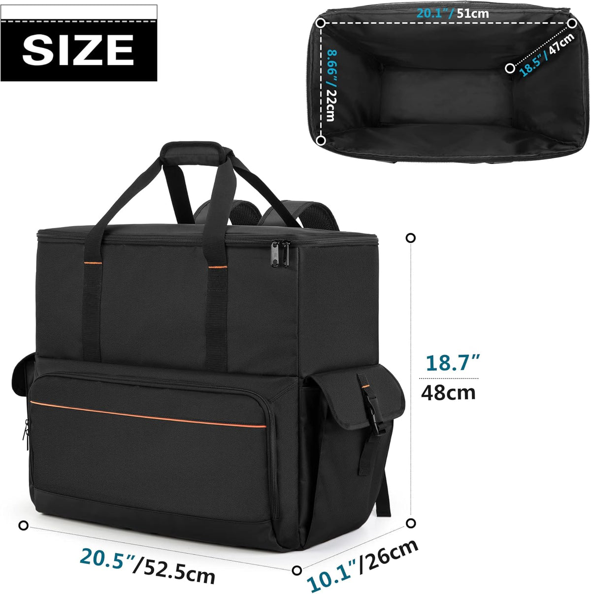 Black PC Backpack Carrying Case S38646