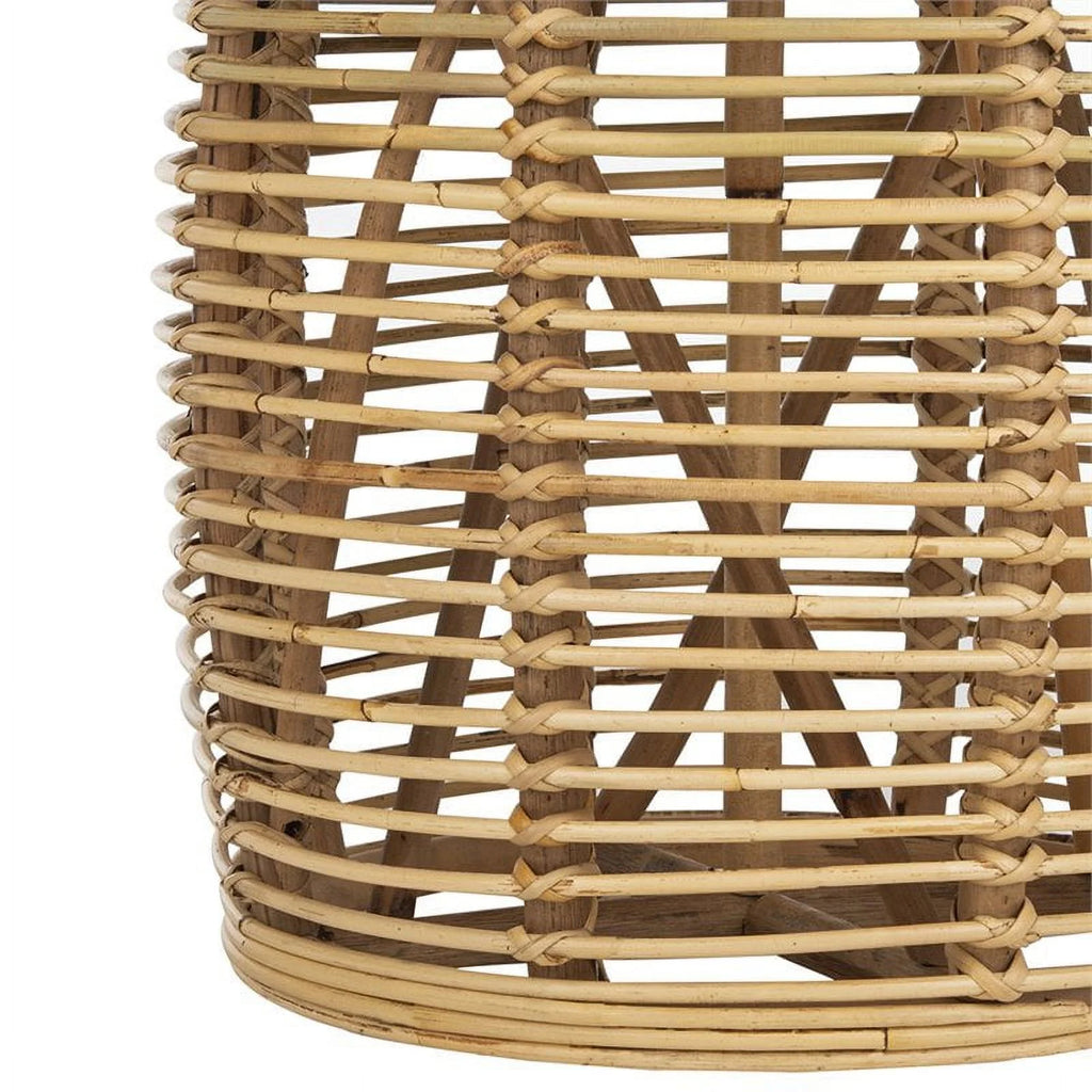 18" Round Rattan Accent End Table Set of 2 O776368