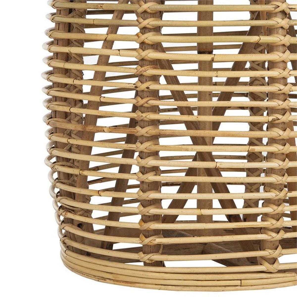 18" Round Rattan Accent End Table Set of 2 O776368