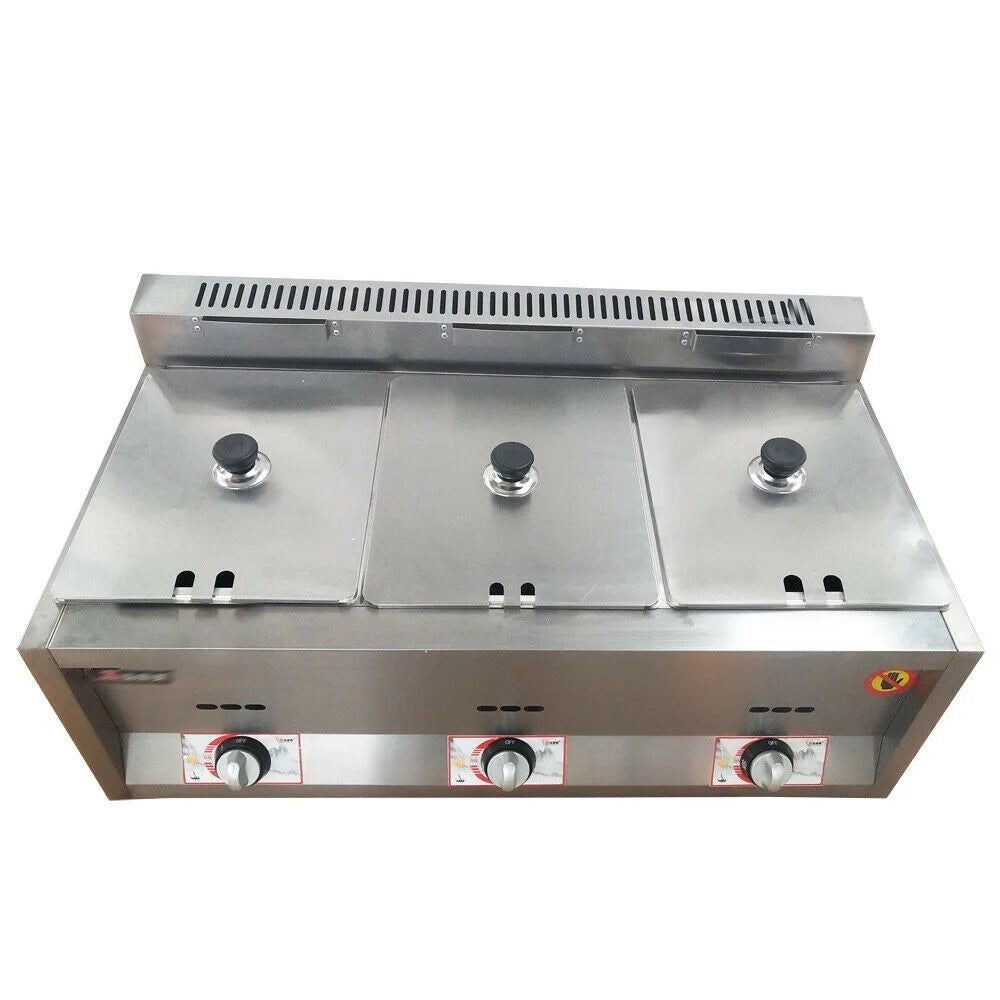 18L Propane NG Gas Fryer 3 Pan E951400