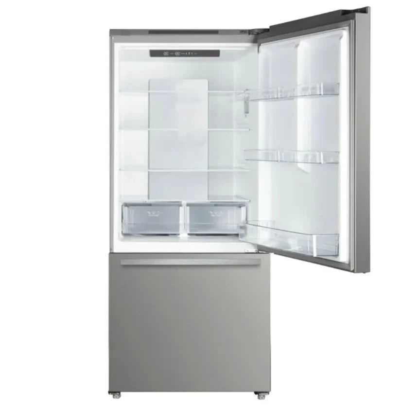 30 In. 18 Cu. Ft. Stainless Steel Bottom Mount Refrigerator W45461