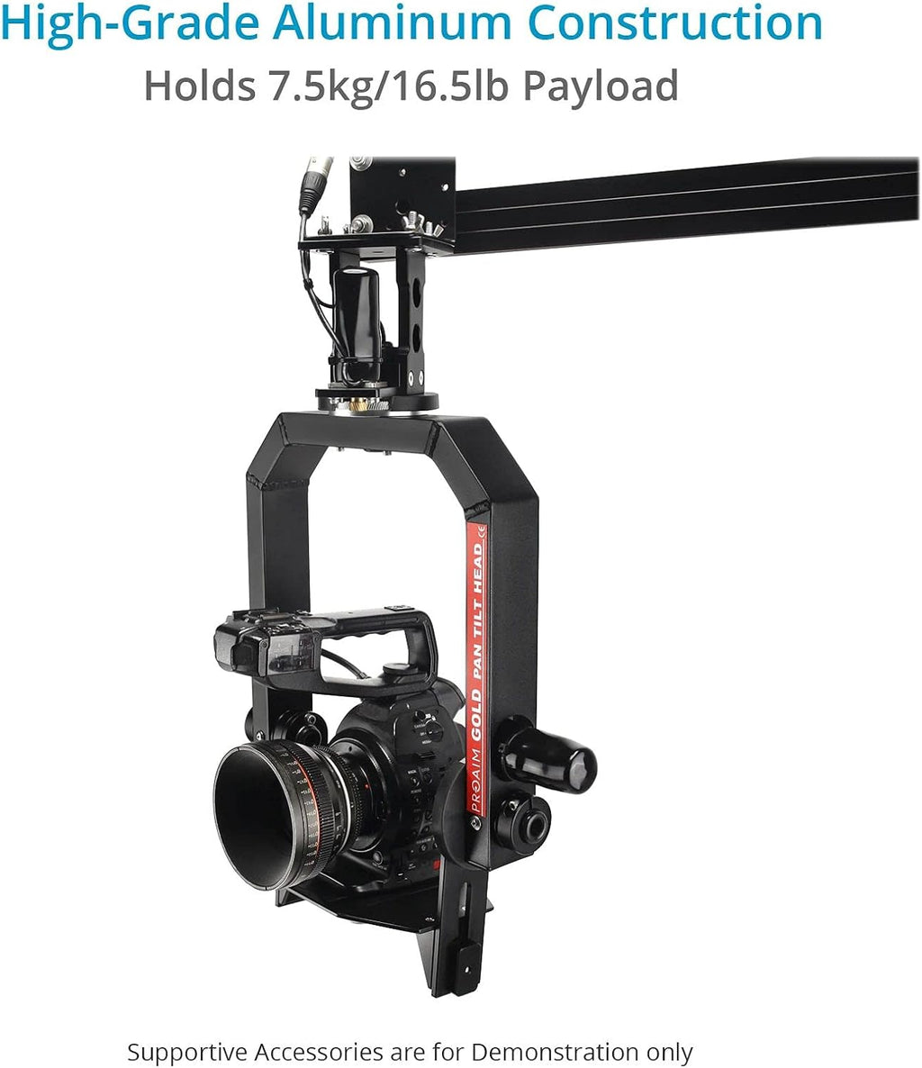 Gold Motorized Camera Pan Tilt Head with Joystick Control X4250