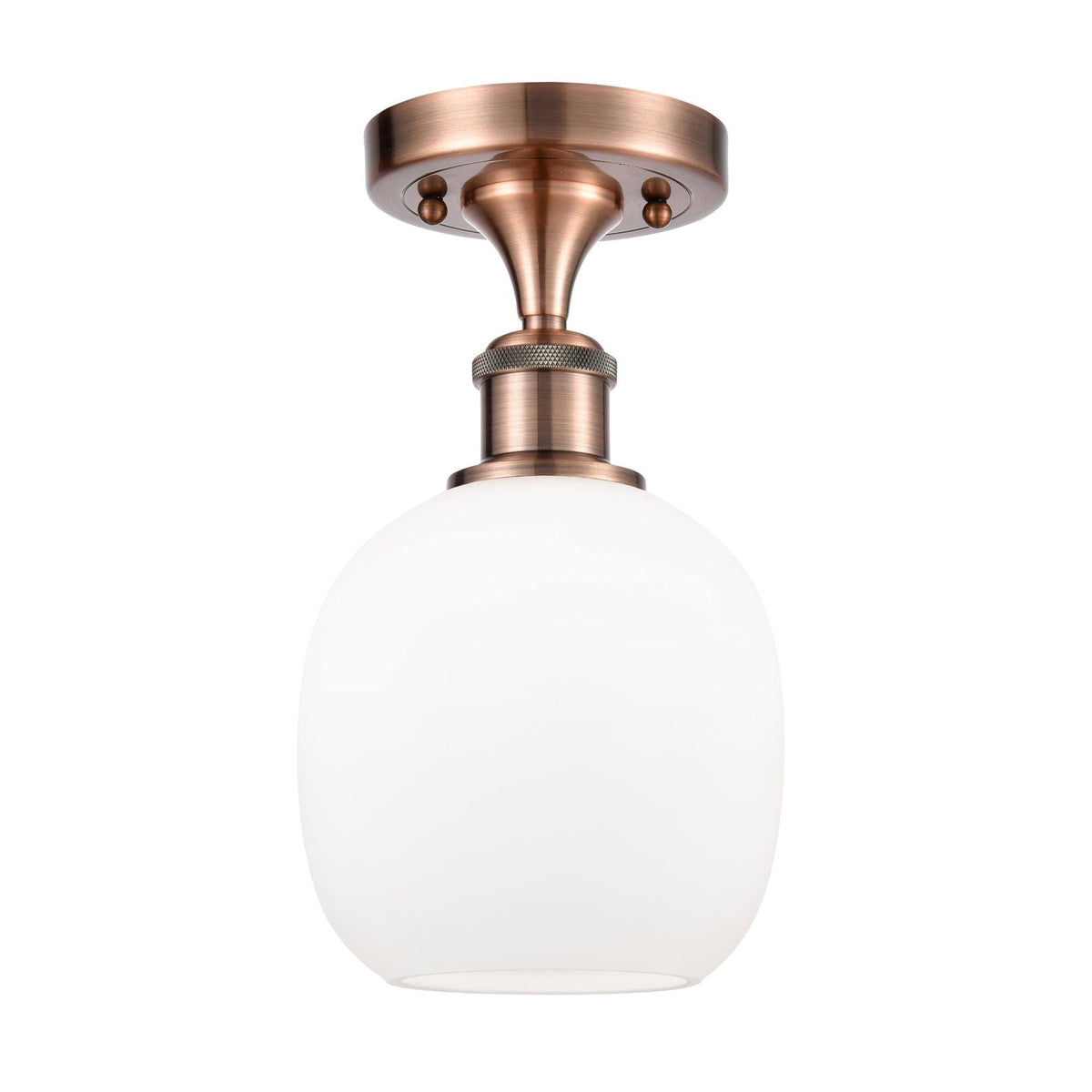 Antique Copper Semi-Flush Mount Light C14756