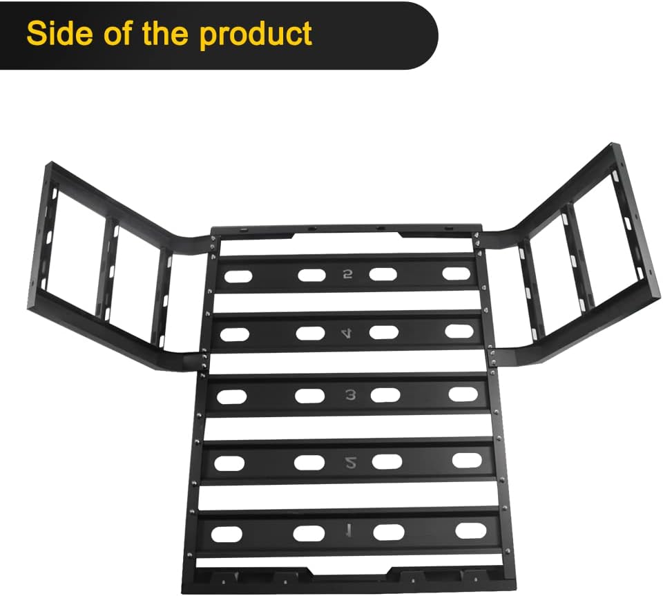 Roof Rack Cargo Basket with Double Ladders 300LB Capacity C4705