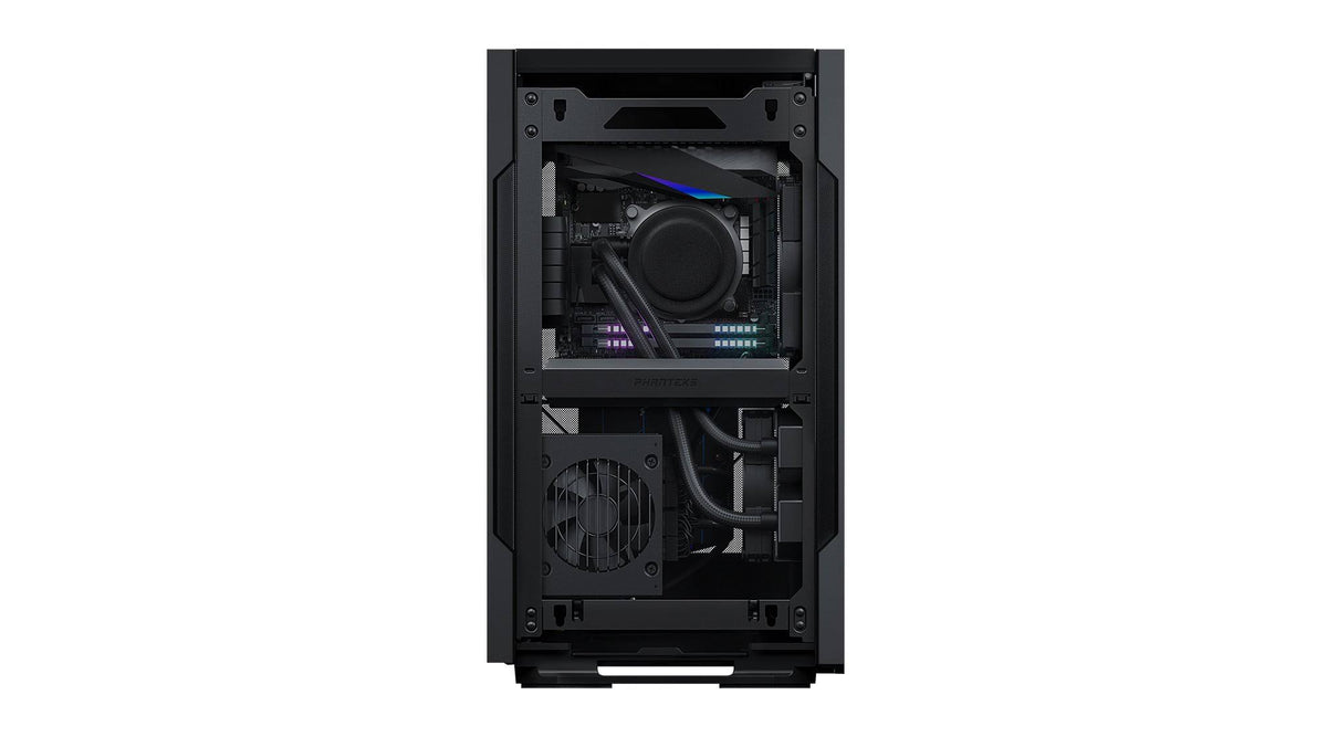 Black Mini-ITX Case with Fabric and Aluminum Panels D804