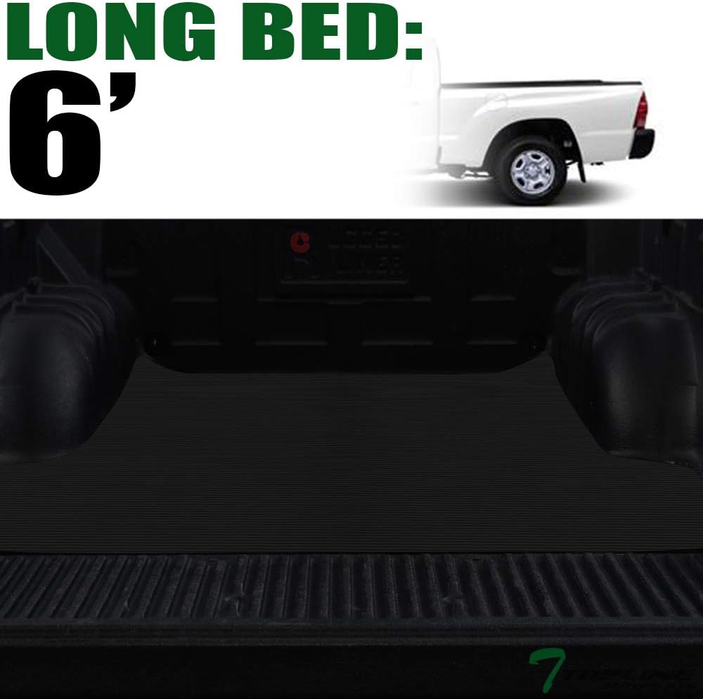 Black Rubber Horizontal Line Truck Bed Mat D382750