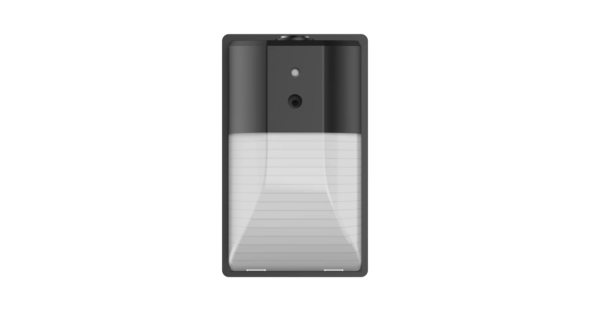 Direct Wire Pak Light with Clear Lens Cover, Dusk to Dawn, Black, 2000 Lumens, 120V M885