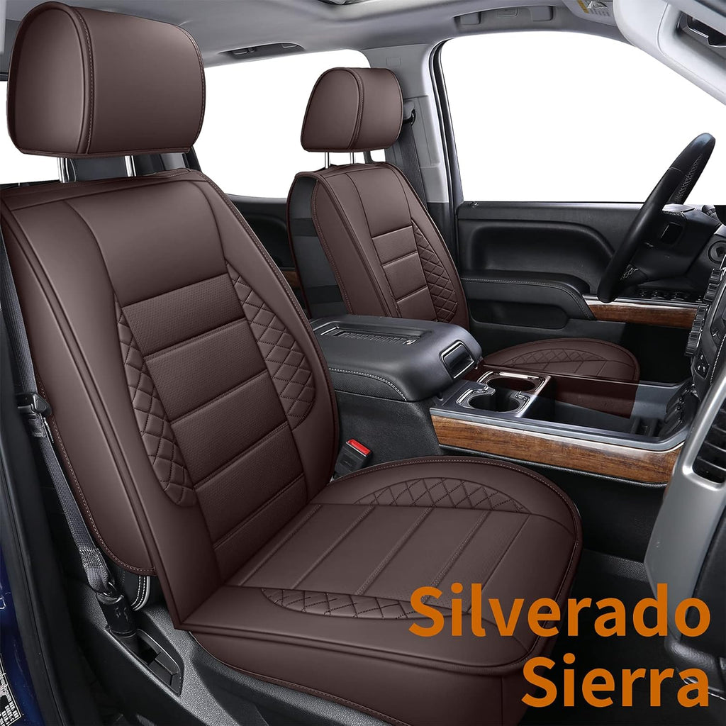 Black 2 pcs Water Proof Faux Leather Seat Covers L9007