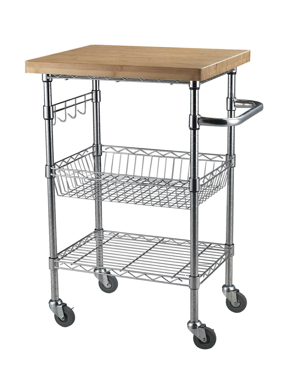 Bamboo Top Wire Cart O9489