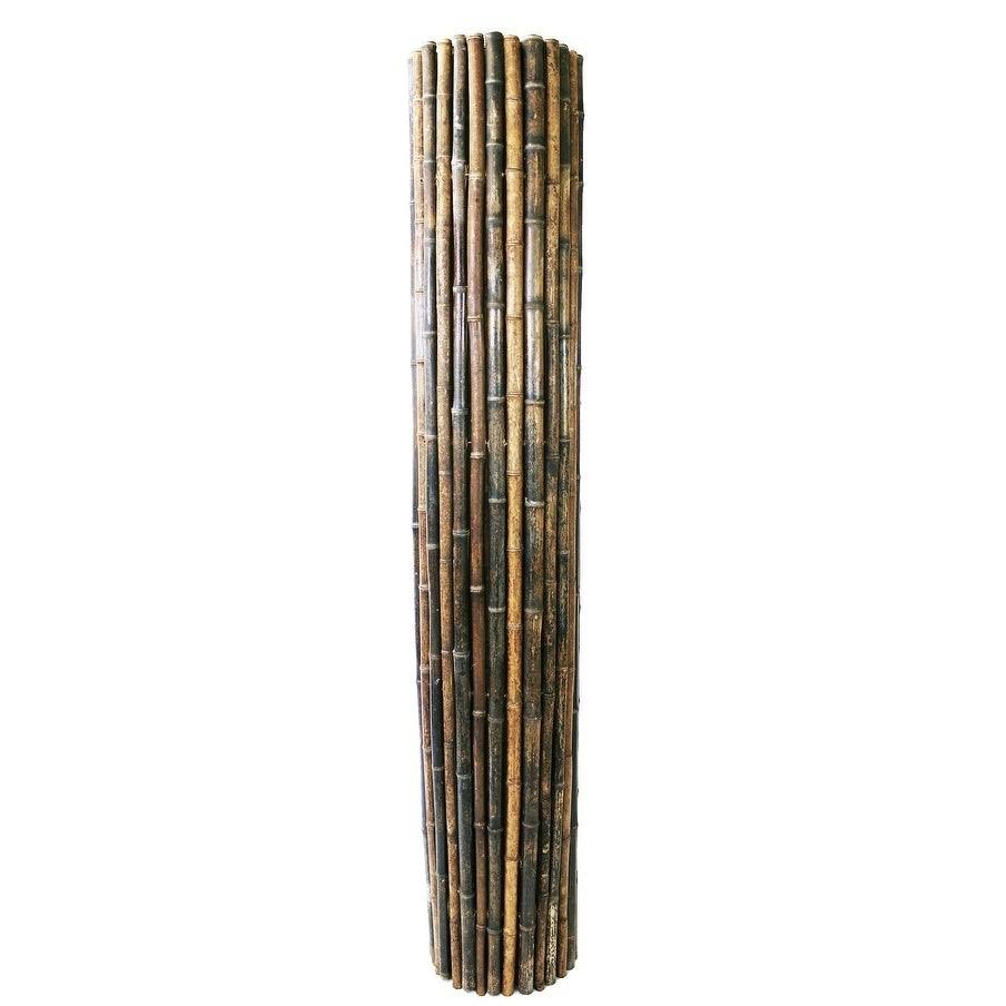 Black Rolled Bamboo Fence 6ft H x 8ft L O763