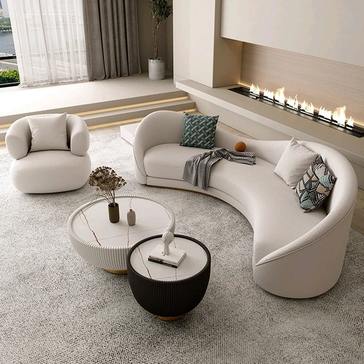 White European Minimalist Arm Sofa N429146