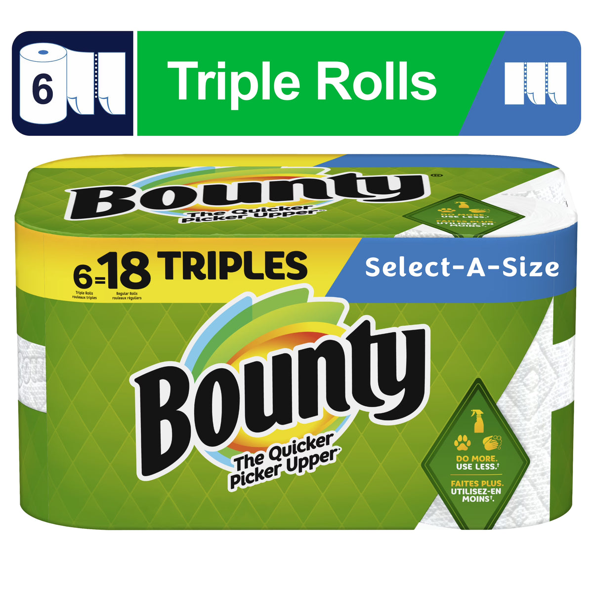 6 Triple Rolls White Paper Towels M283