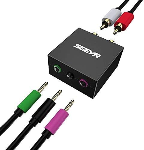 5.1 Audio Console Adapter Stereo RCA to 3 x 3.5mm Jack Bidirectional Conversion C949478