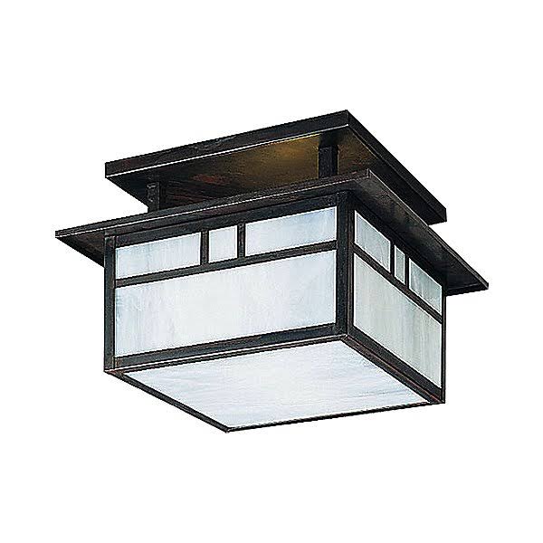 2-Light Semi Flush Mount Bronze Amber Mica Q981879