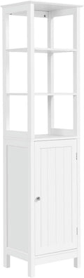 Tall Bathroom Storage Cabinet with 3 Tier Shelf and Door K568930