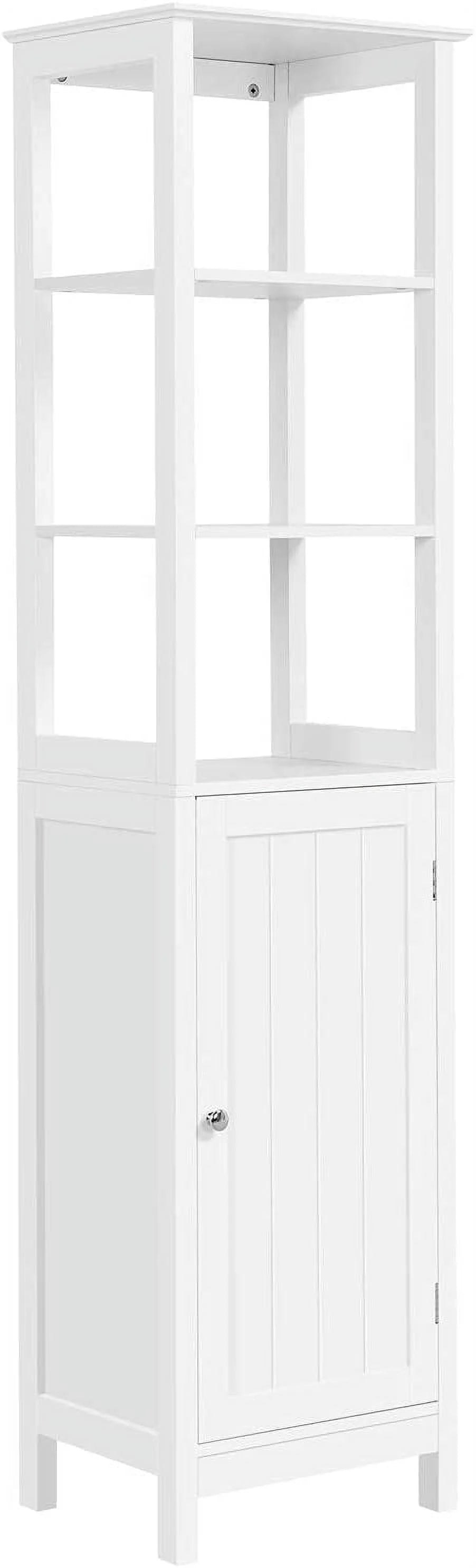 Tall Bathroom Storage Cabinet with 3 Tier Shelf and Door K568930