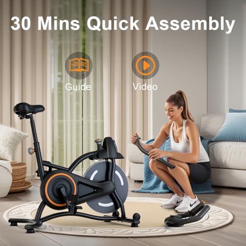 Adjustable Exercise Bike with Smartphone Mount O3594