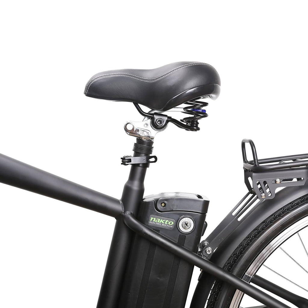 City Electric Bicycle 26x22 Camel Black with Plastic Basket U45887