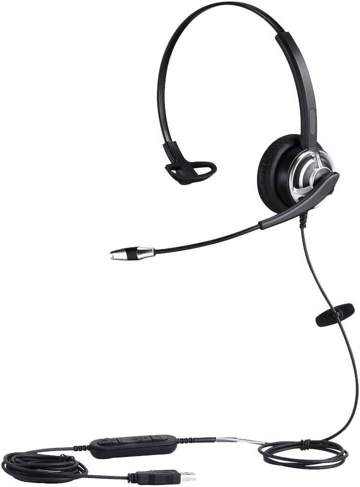 USB Telephone Headset with Noise Cancelling Microphone Dual Ear C2188
