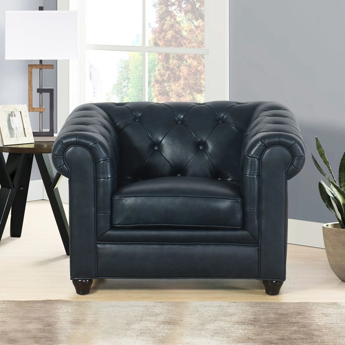 Leather Chesterfield Armchair Q3816