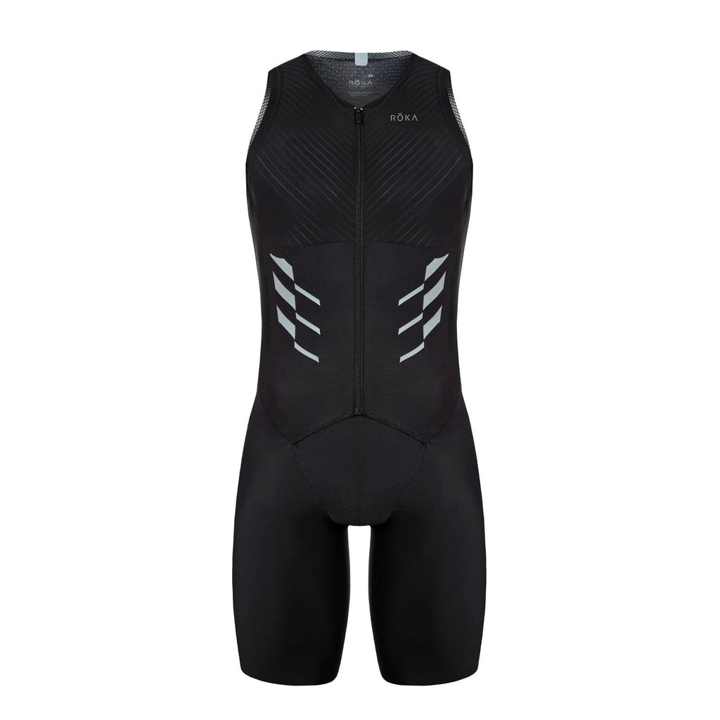 Black Sleeveless Tri Suit T446