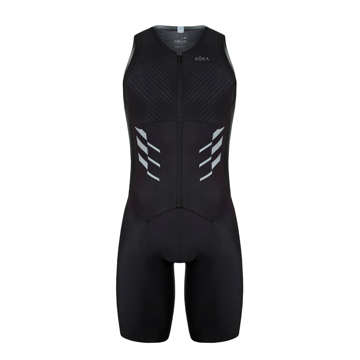 Black Sleeveless Tri Suit T446