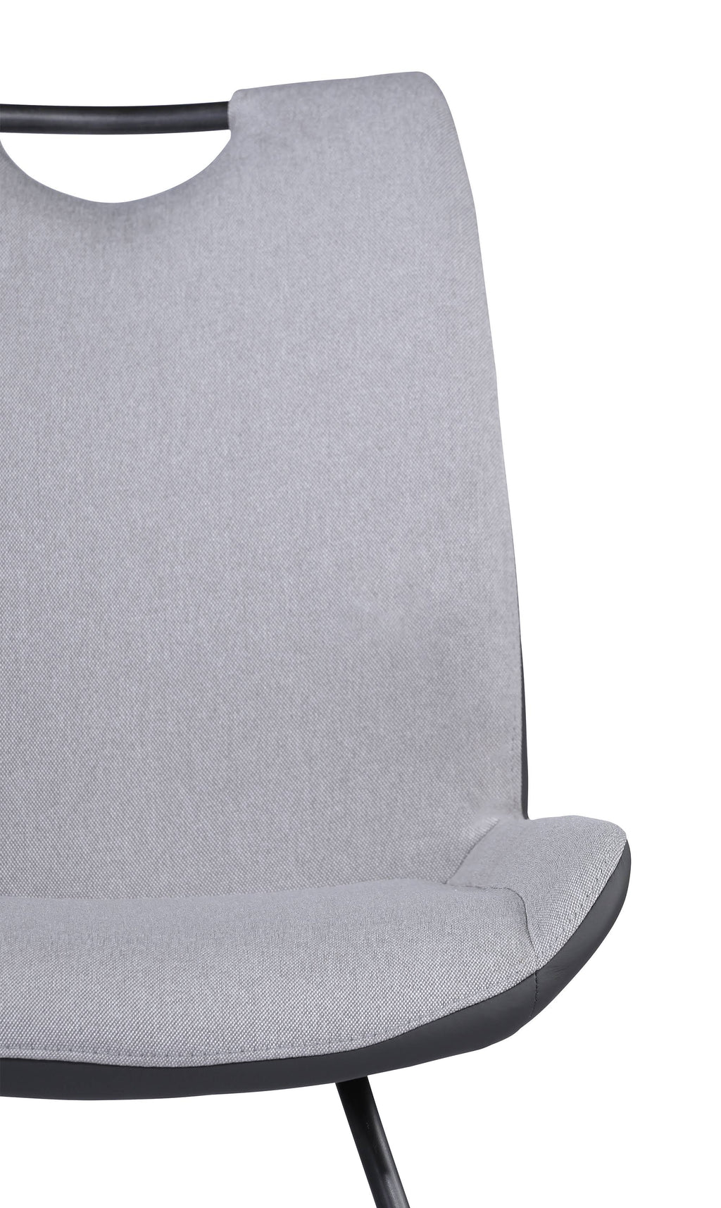 Grey Powder Coated Pewter Fabric Dining Chair Set of 2 T9071