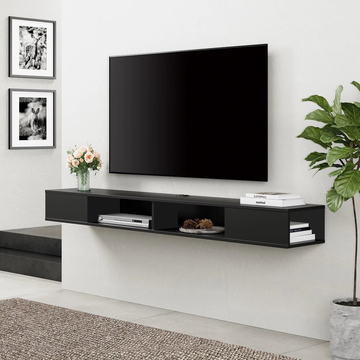 70 inch Black Floating TV Stand M815326
