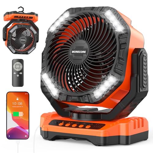 20000mAh Rechargeable Camping Fan with Light U31946