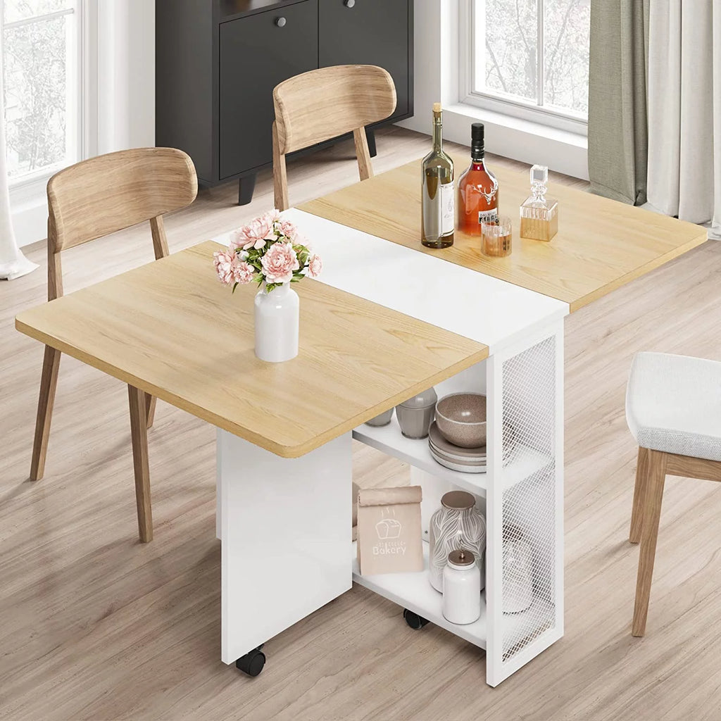 Space Saving Folding Dining Table with 2 Tier T318