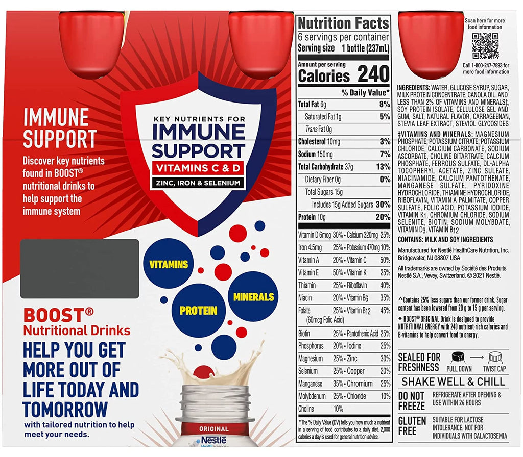 Vanilla Nutritional Drink, 8 oz, 6-CT (Pack of 2) F4590