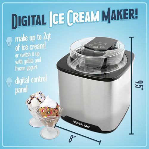 2-Quart Electric Ice Cream Maker with Digital Controls B391157