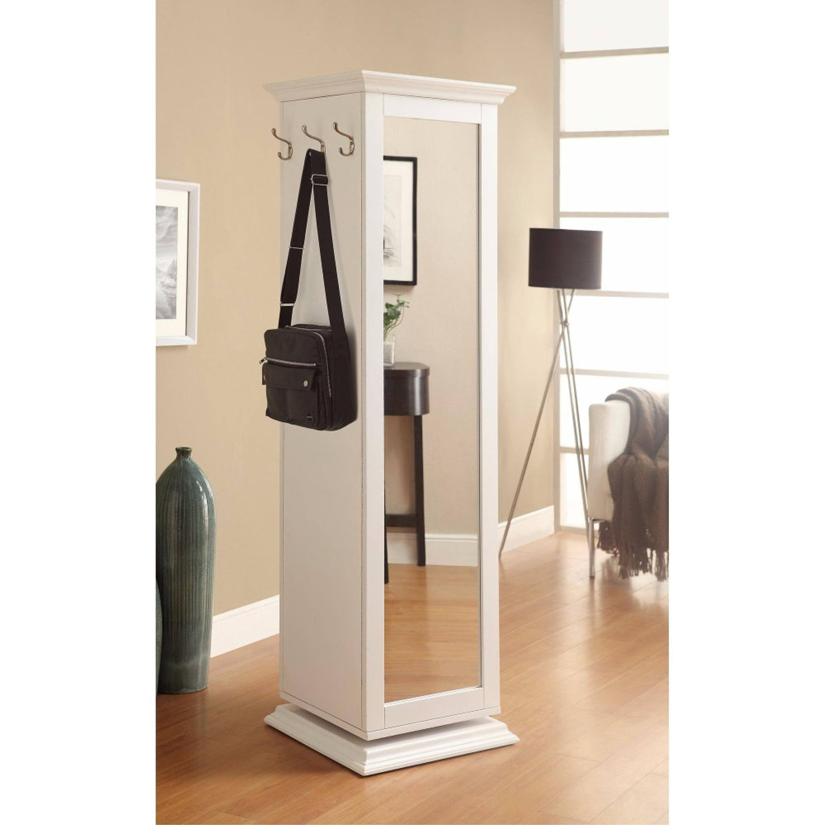 White Metal Accent Cabinet E995