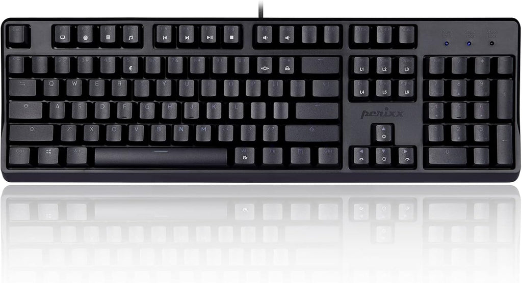 Mechanical Gaming Keyboard, Wired USB, RGB Backlighting, Clicky Gateron Blue Switches, US English, Pack of 2 I513391