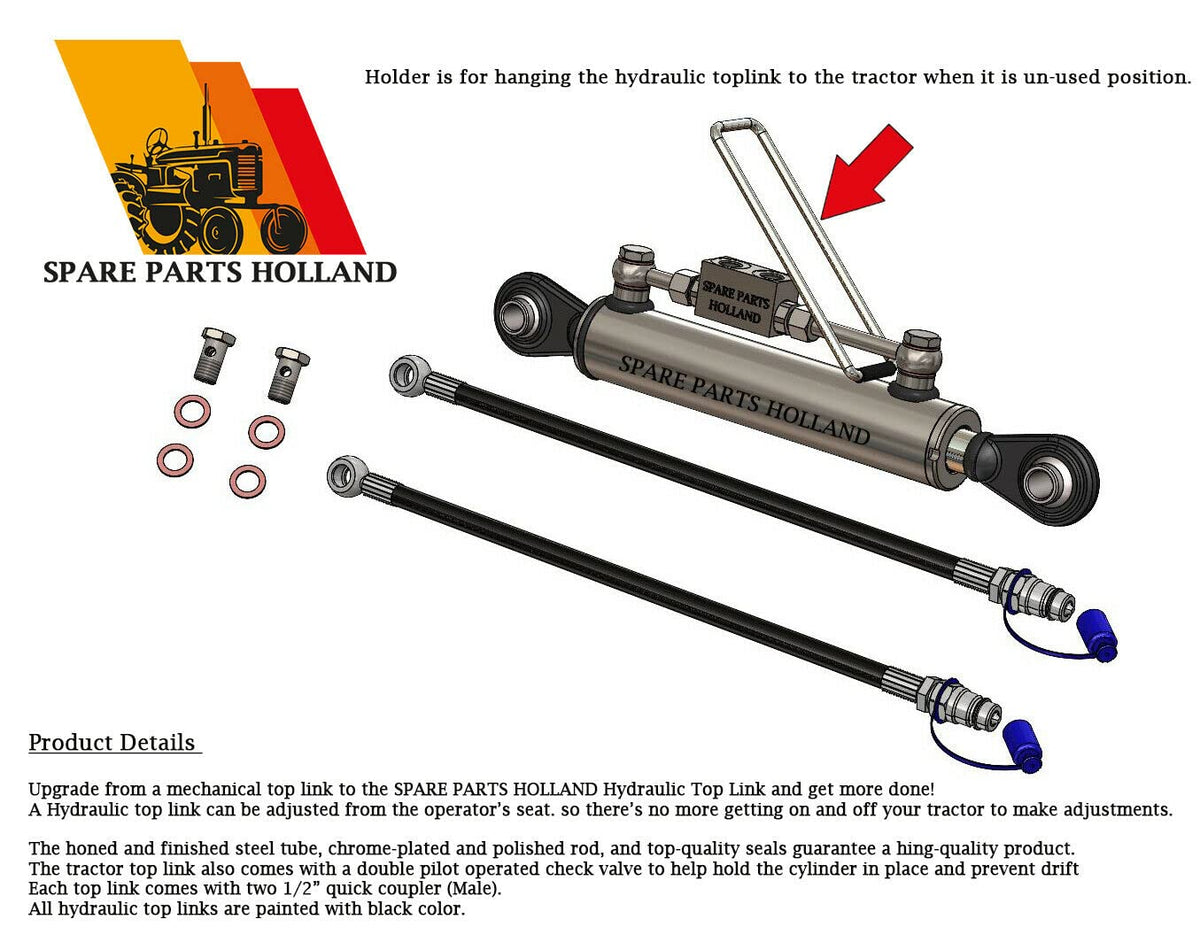Hydraulic Top Link Cat. 1-1 with Locking Block N435