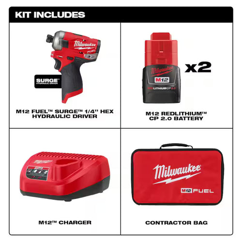 12-Volt Lithium-Ion 1/4 in. Cordless Hex Impact Driver Compact Kit G7622