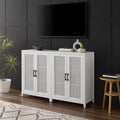 White 2Pc Media Storage Cabinet Set Q592