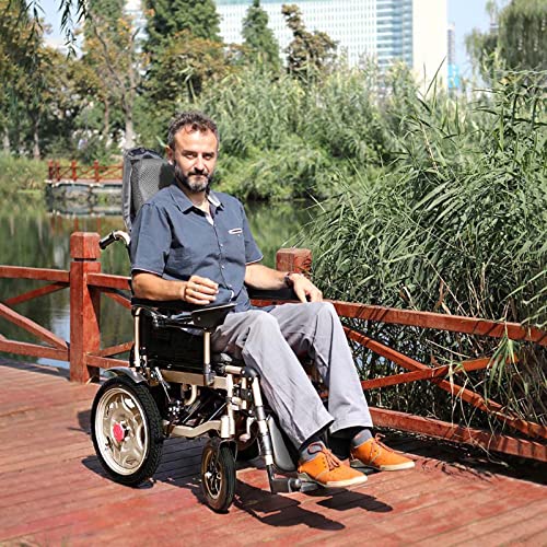 Grey Electric Wheelchair with Flip-Back Armrest & Swing-Away Leg Rests J1126