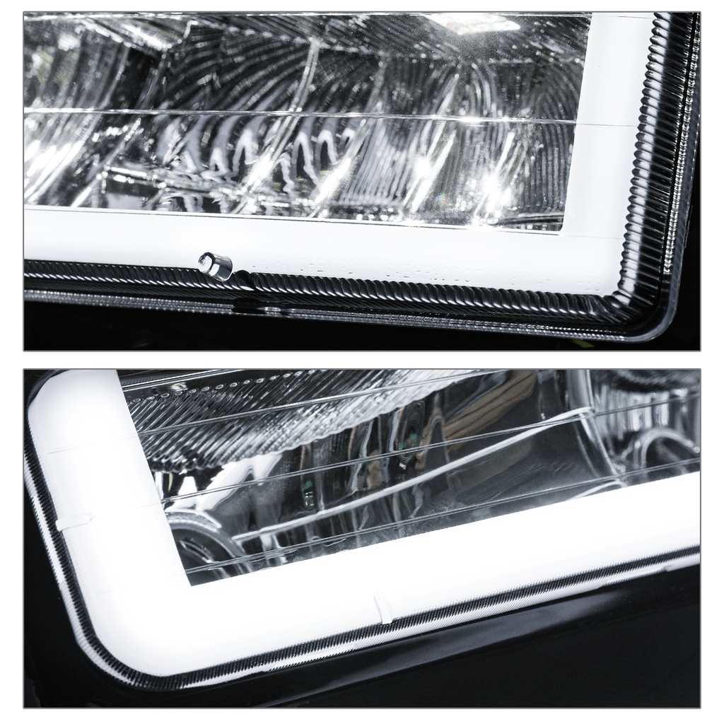 LED Tube Headlight Assembly with 6000K LED Bulbs C7447