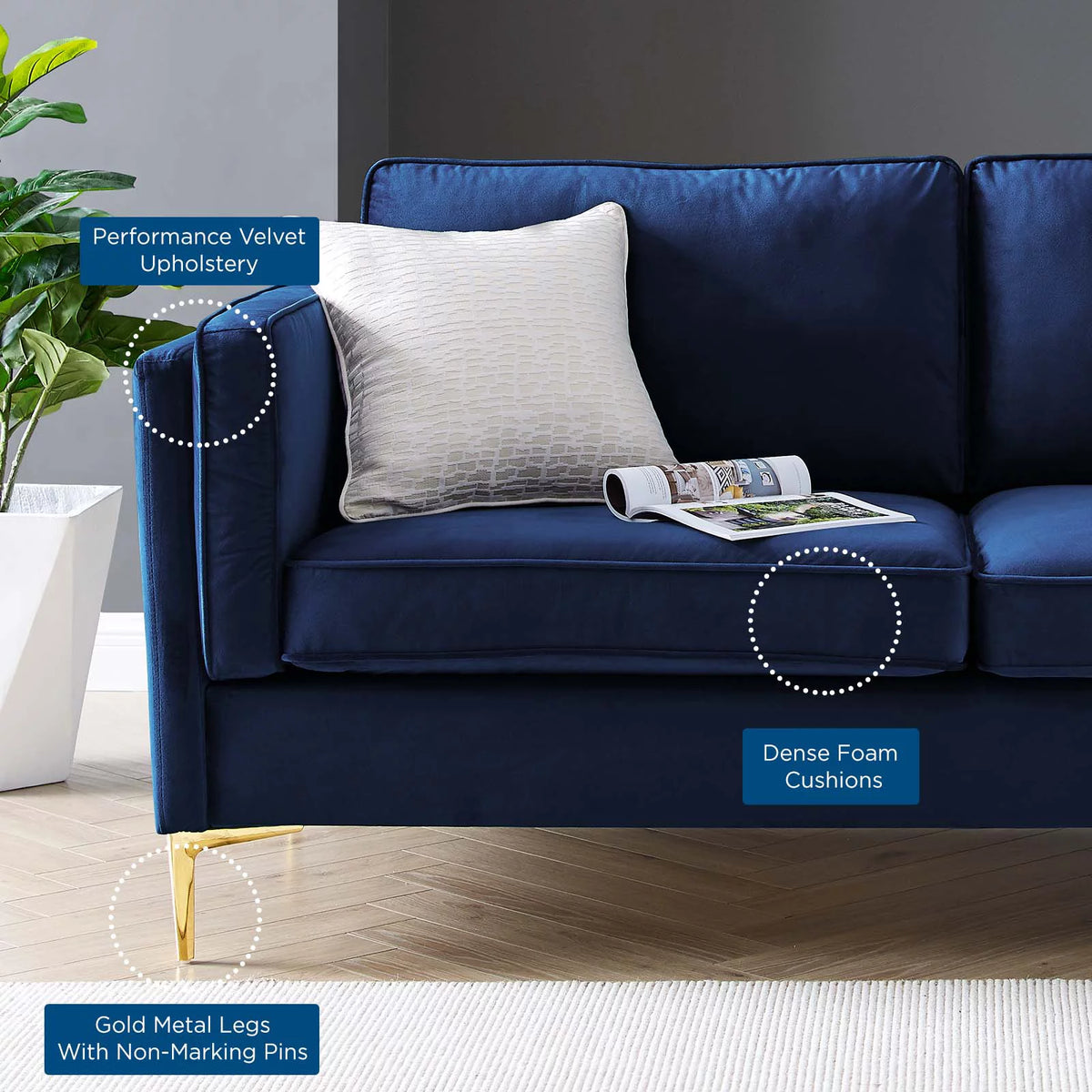 Velvet Sofa R709