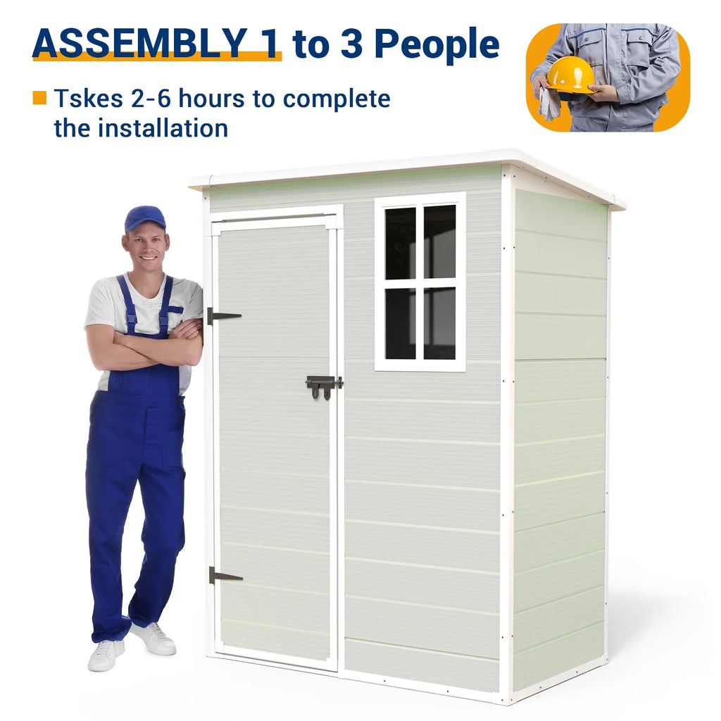 5x3 FT Resin Outdoor Storage Shed M2103