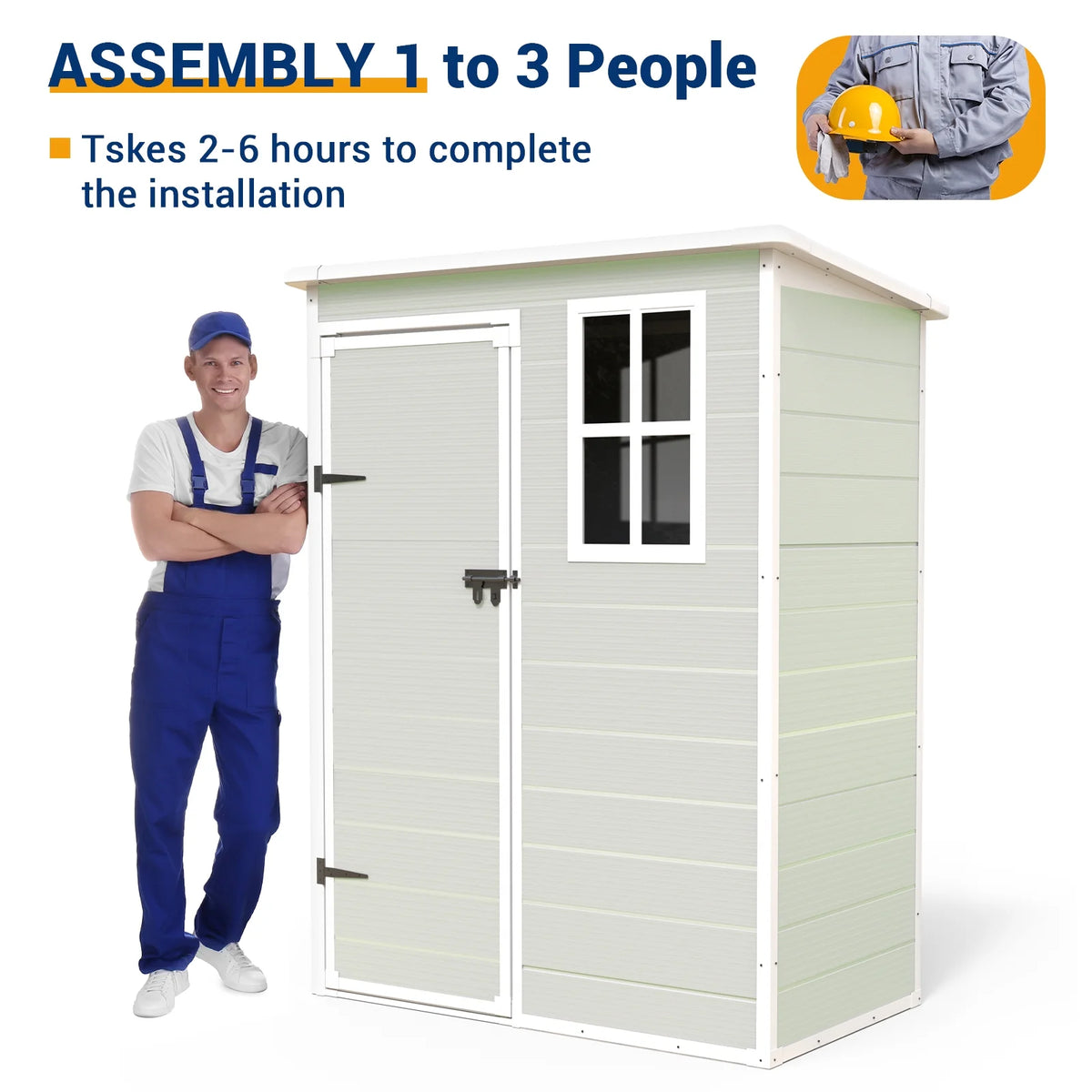 5x3 FT Resin Outdoor Storage Shed M2103