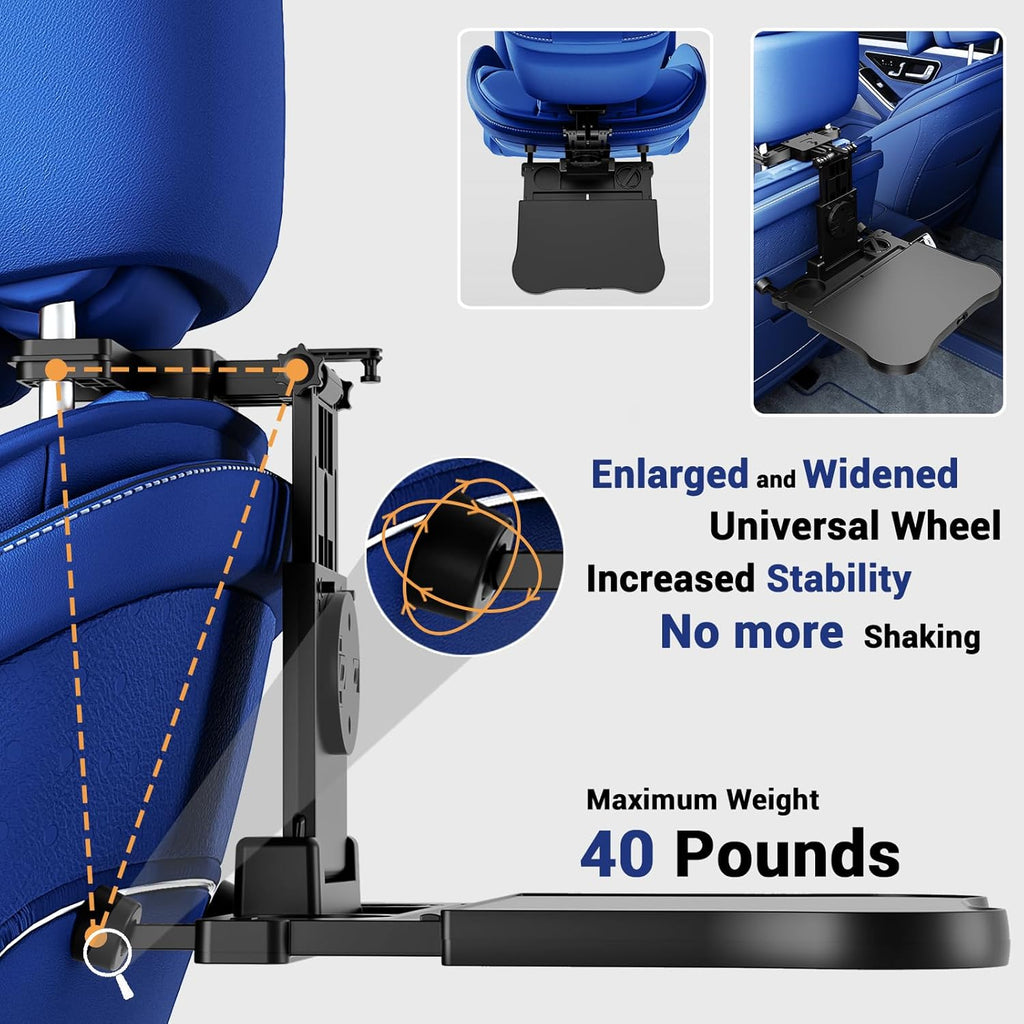 Foldable Car Seat Tray Table with Non-Slip Pad D200